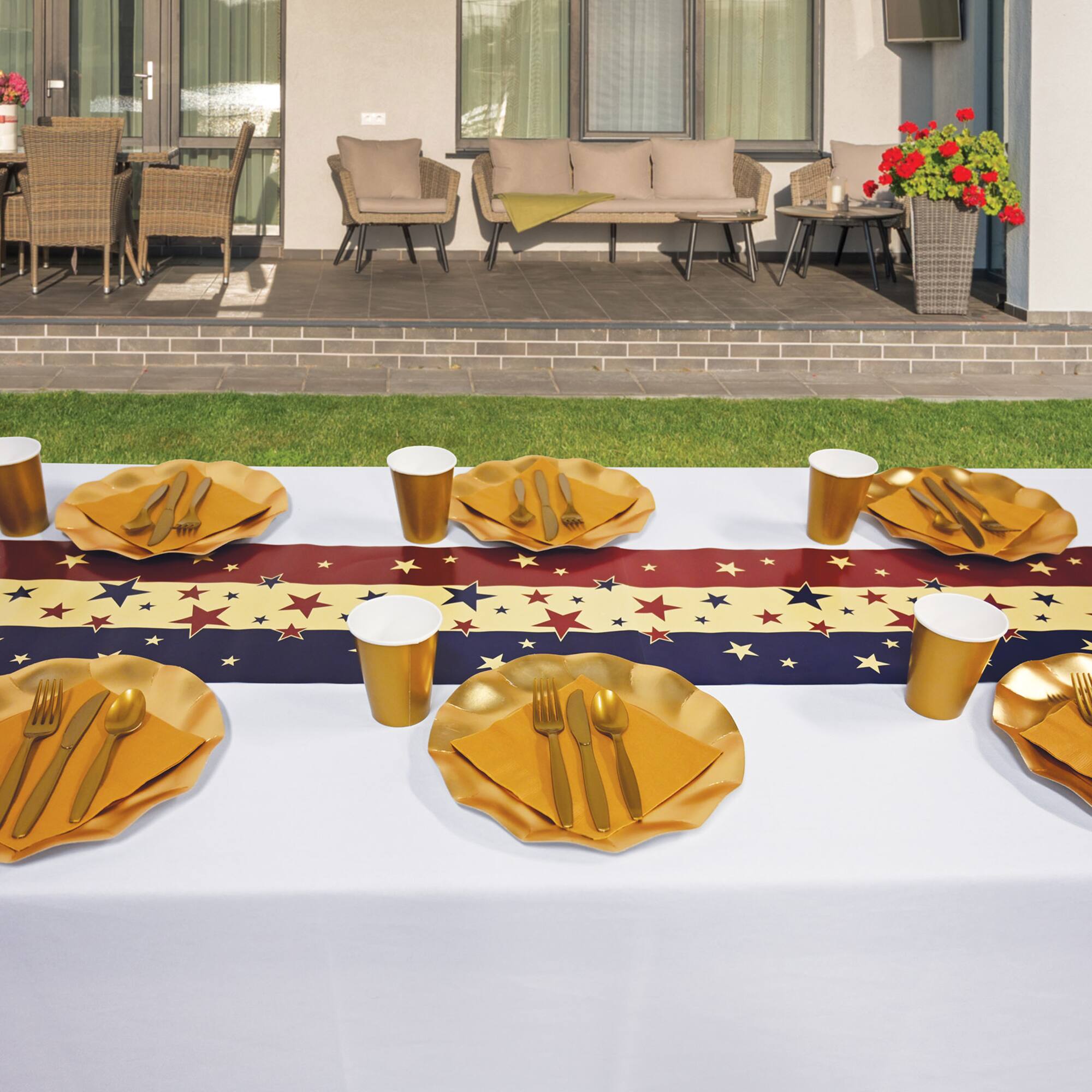 Beistle 6ft. Printed Paper Americana Table Runners, 2ct.